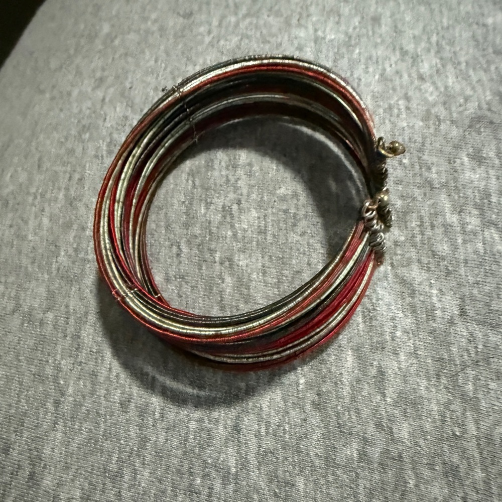 Wire Multicolor Cuff Bracelet Set - image 1